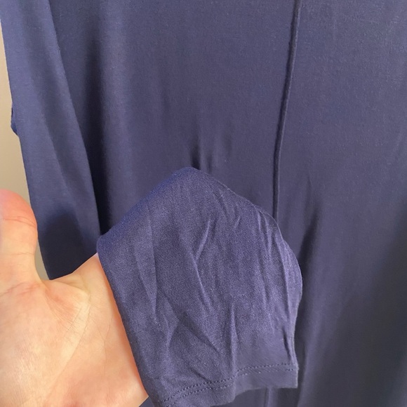 Vince Tunic Top Large Navy Blue Lightweight Pullover - Picture 5 of 7